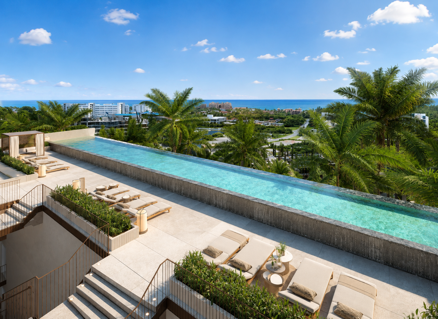 Piscina infinity rooftop